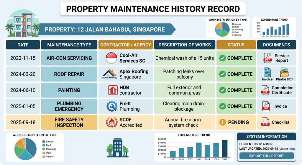 Property Maintenance History Record